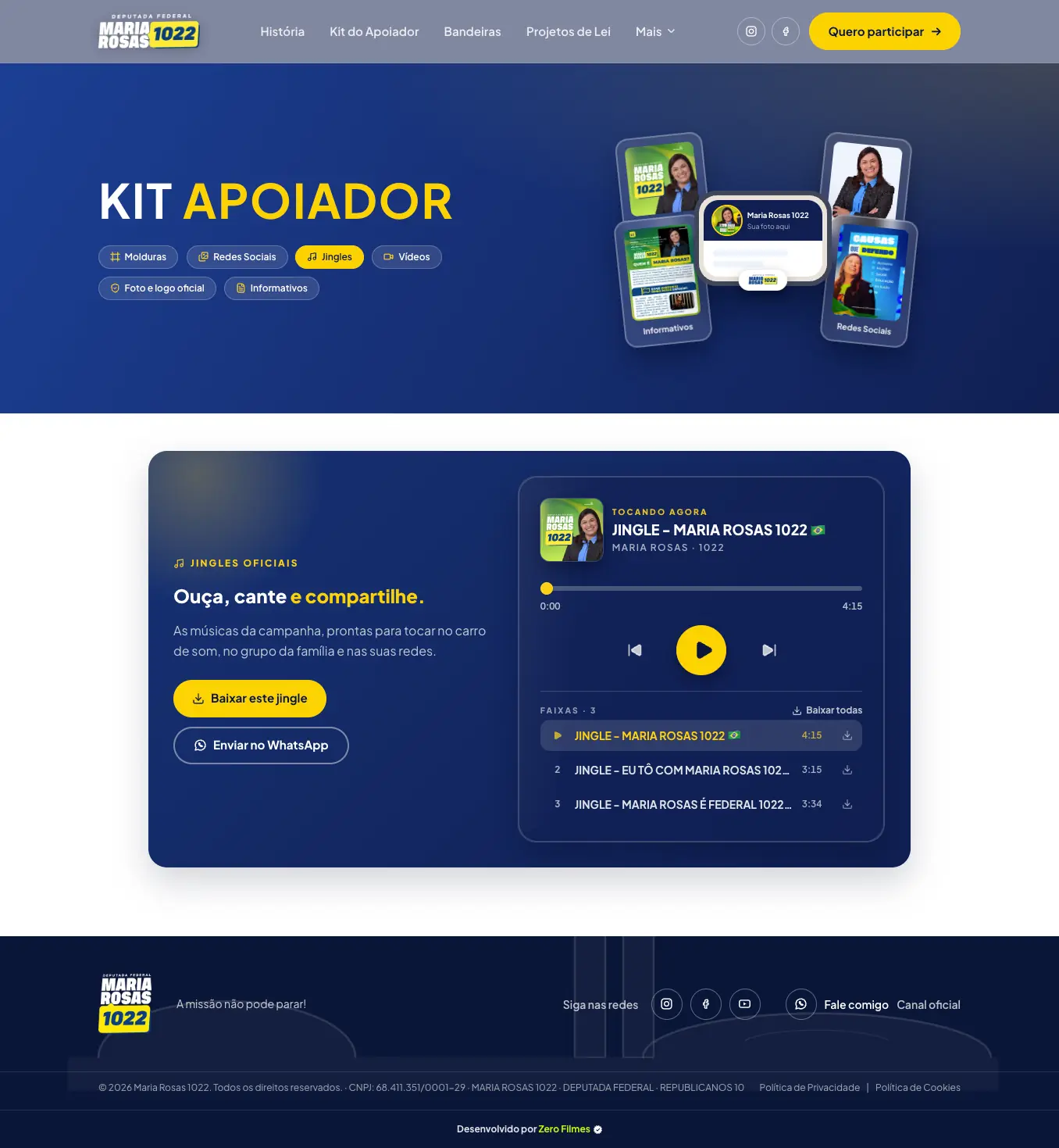 Maria Rosas — Site — Kit do Apoiador — jingles