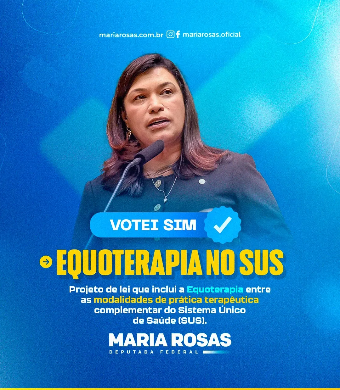 Votei sim — Equoterapia no SUS